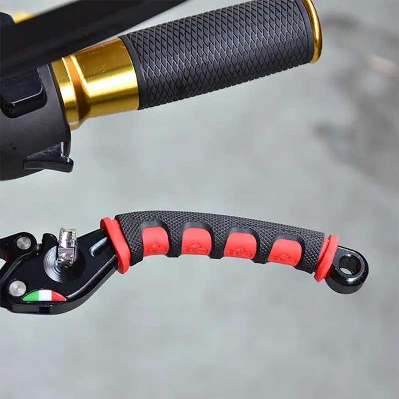 2psc Soft Anti-Slip durable Brake Handle Silicone Sleeve Motorcycle Bicycle Protection Cover Protective Handlebar Accessories Handlebar Grip Motorcycle Parts