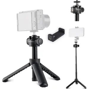 Mini Tripod for Camera Small Desk Tripod Portable Vlogging Tripod Extension Pole Selfie Stick for SLR DSLR Camera Accessories Phone Cellphone Smartphone Cellphone Smartphone