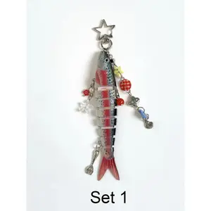 Handmade Fish Shaped Keychain, Ocean Theme Bag Charm & Key Ring, Realistic Bait Pendant, Perfect Gift for Fishermen, School & Car Accessories, Keychain For Bags