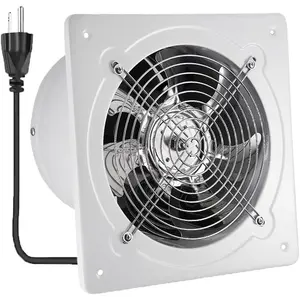 6 inch Exhaust Fan, 382CFM Wall Mounted Vent Fans, Ventilation Fan Bathroom Garage Attic Exhaust Fan Ceiling and Wall Mount Fan for Kitchen/Bathroom, 110V 40W