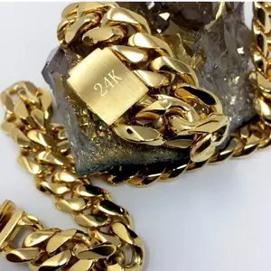 24k High-end Gold Plated Cuban Necklace | Cuban Link| 22INCHES | 14MM