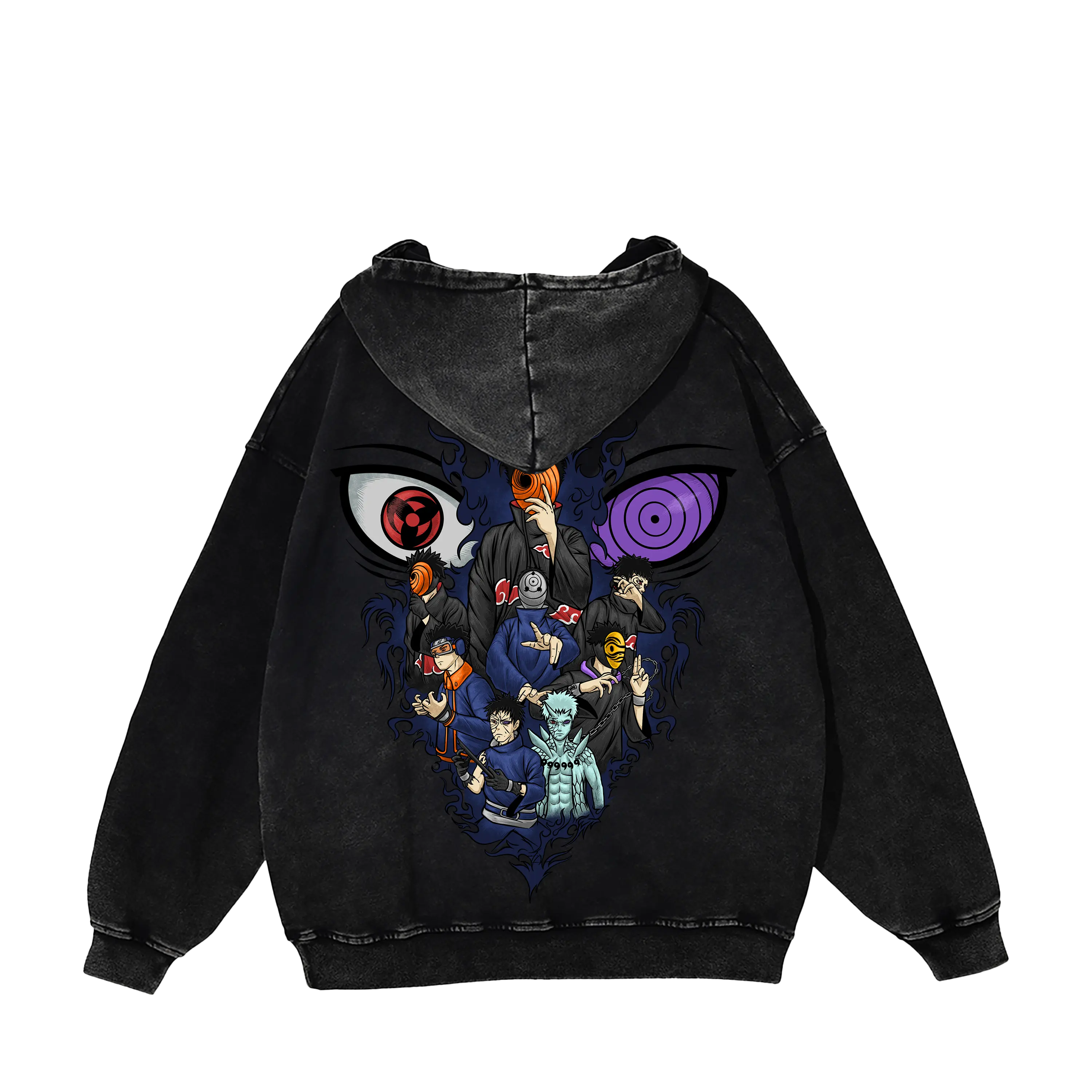 Obito's Revenge Hoodie – Naruto Anime Vintage Streetwear Hoodie, Oversized Fit Graphic Pullover, Fan Gift Collector Edition