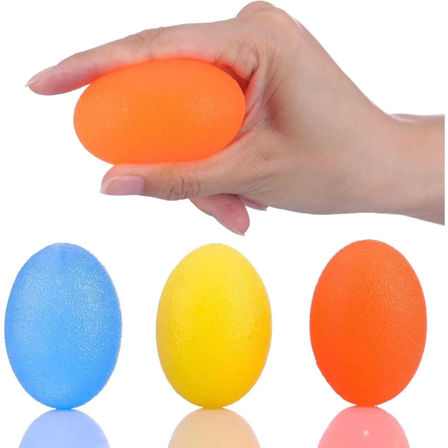 Hand Exercise Balls,Hand Therapy Balls,Grip Balls,Stress Relief Ball for Adult and Kid,Squeeze Balls for Hand Therapy Hand Grip Equipment Ball-3 Resistance Levels(3 PCS)