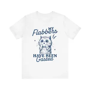Hilarious Shocked Cat TShirt Featuring My Flabbers Have Been Gasted