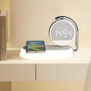New Alarm Clock Lamp Touch Table Desk Lamp Bedside Smart Clock for Home Bedrooms Office Birthday Living Gifts for Women Men Kids 1pc 15W Multifunction Light Decor Household