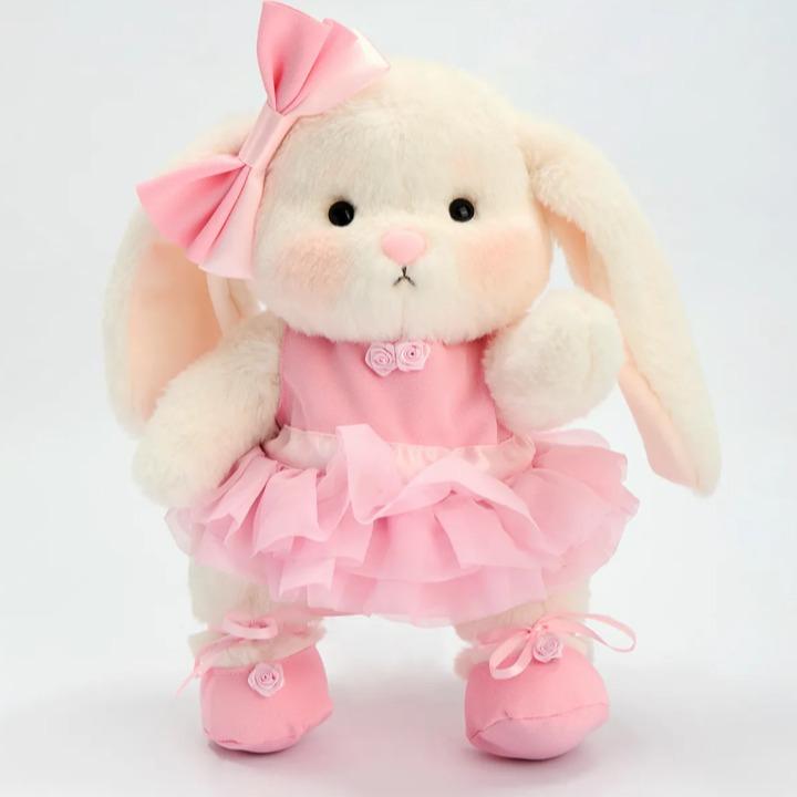 GETAHUG Rosie The White Bunny | Handmade Dointed Stuffed Animal Gift for Girls Teddybear 12 Inches High-Quality Fur Plush Toy with Greeting Card and Gift Box GETAHUG Rosie The White Bunny | Handmade Dointed Stuffed Animal Gift for Girls Teddybear 12 Inches High-Quality Fur Plush Toy with Greeting Card and Gift Box