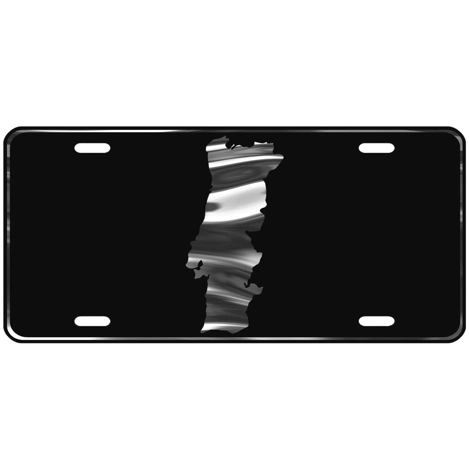 CustoMonsterDesigns Portugal Map Heavy Duty Aluminum License Plate