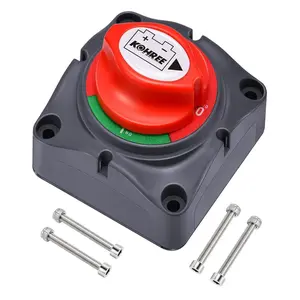 Battery Disconnect Switch 12V, 12V-48V Battery Shut Off Kill Isolator-Waterproof Marine Cut Off Switch For RV,ATV,Car,Marine,Boat, with 4 Mounting Bolts, 275 Amps, On/Off