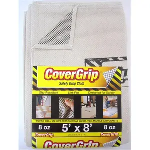 Covergrip Corporation 5808 5 x 8 ft. Safety Drop Cloth - Off White
