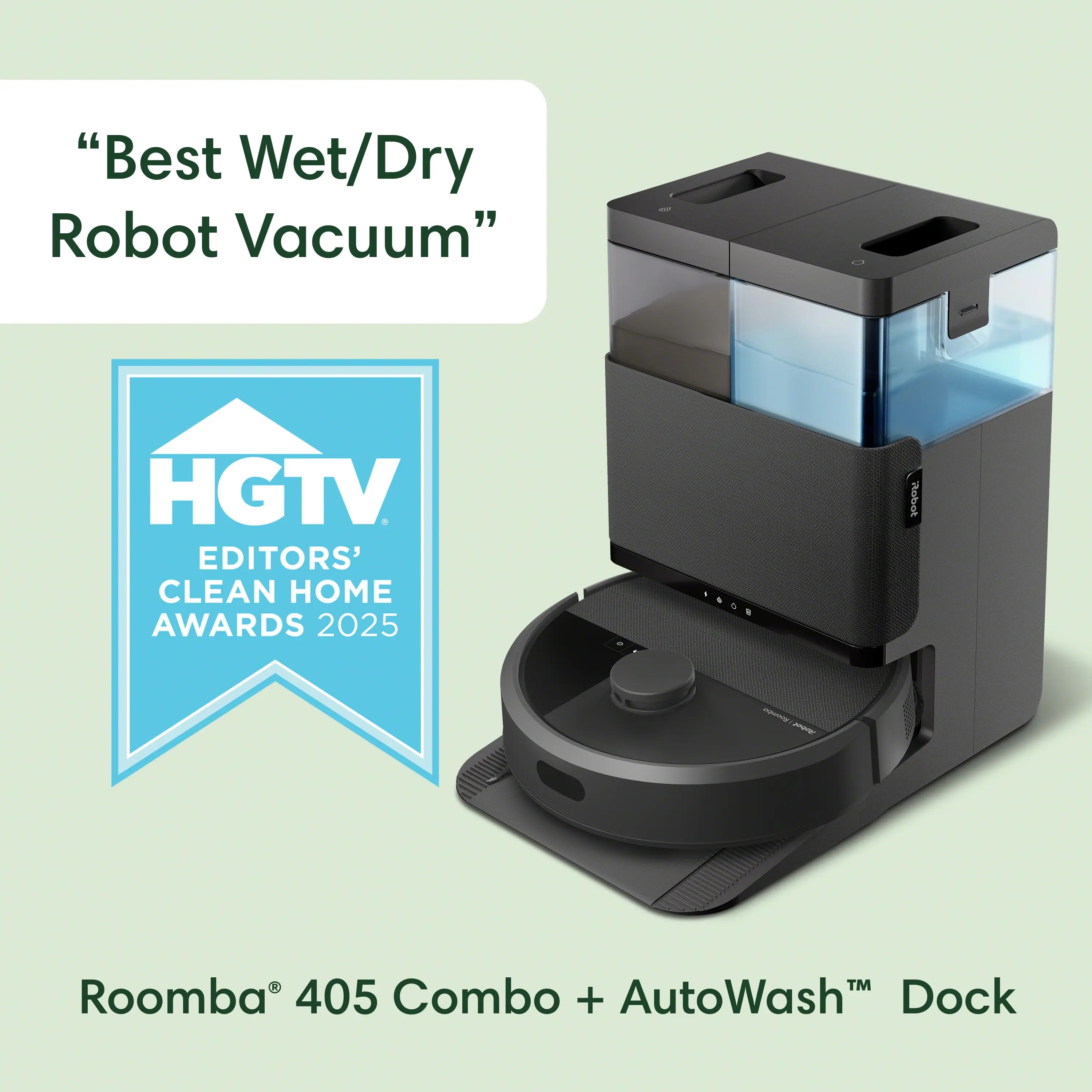 Roomba® Plus 405 Combo Robot Vacuum & Mop + AutoWash™ Dock – 70X