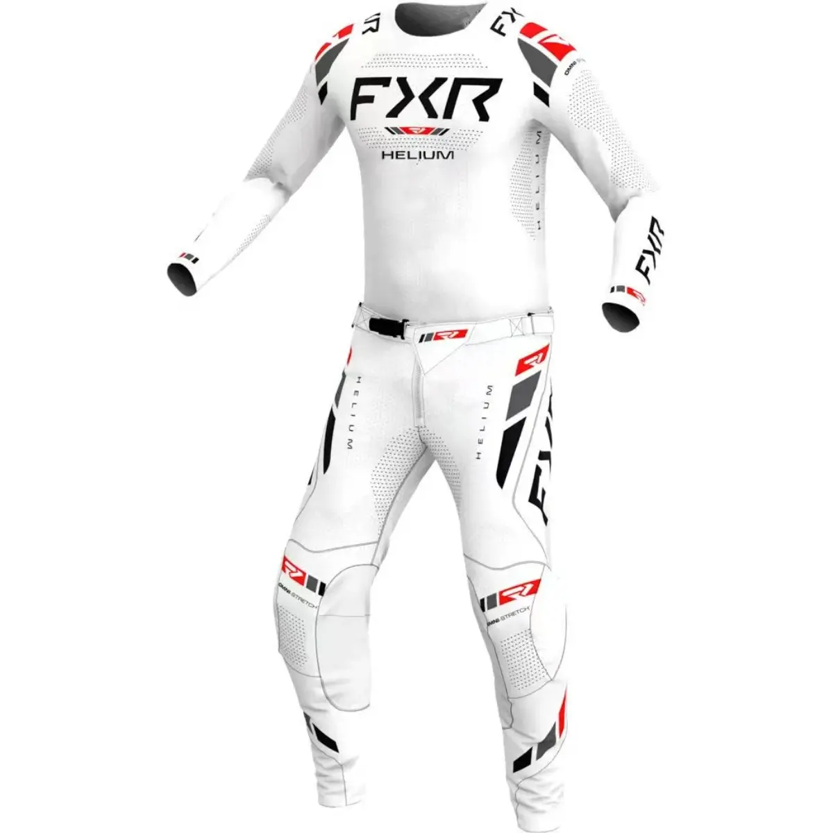 Red Helium FXR Gear Set Mx Combos Off Road Jersey Set ATV Kit