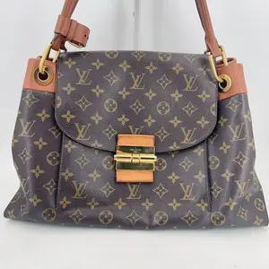 Pre-owned Louis Vuitton canvas Crossbody Bags Havane Monogram Olympe Bag