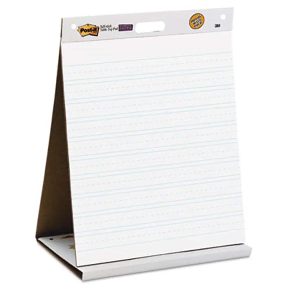 212 MAIN Self-Stick Tabletop Easel Pad, 20x23 Size White Ruled Sheets, 20 Sheets per Pad, Built-In Easel, Includes Command Strips, For Small Group Activities