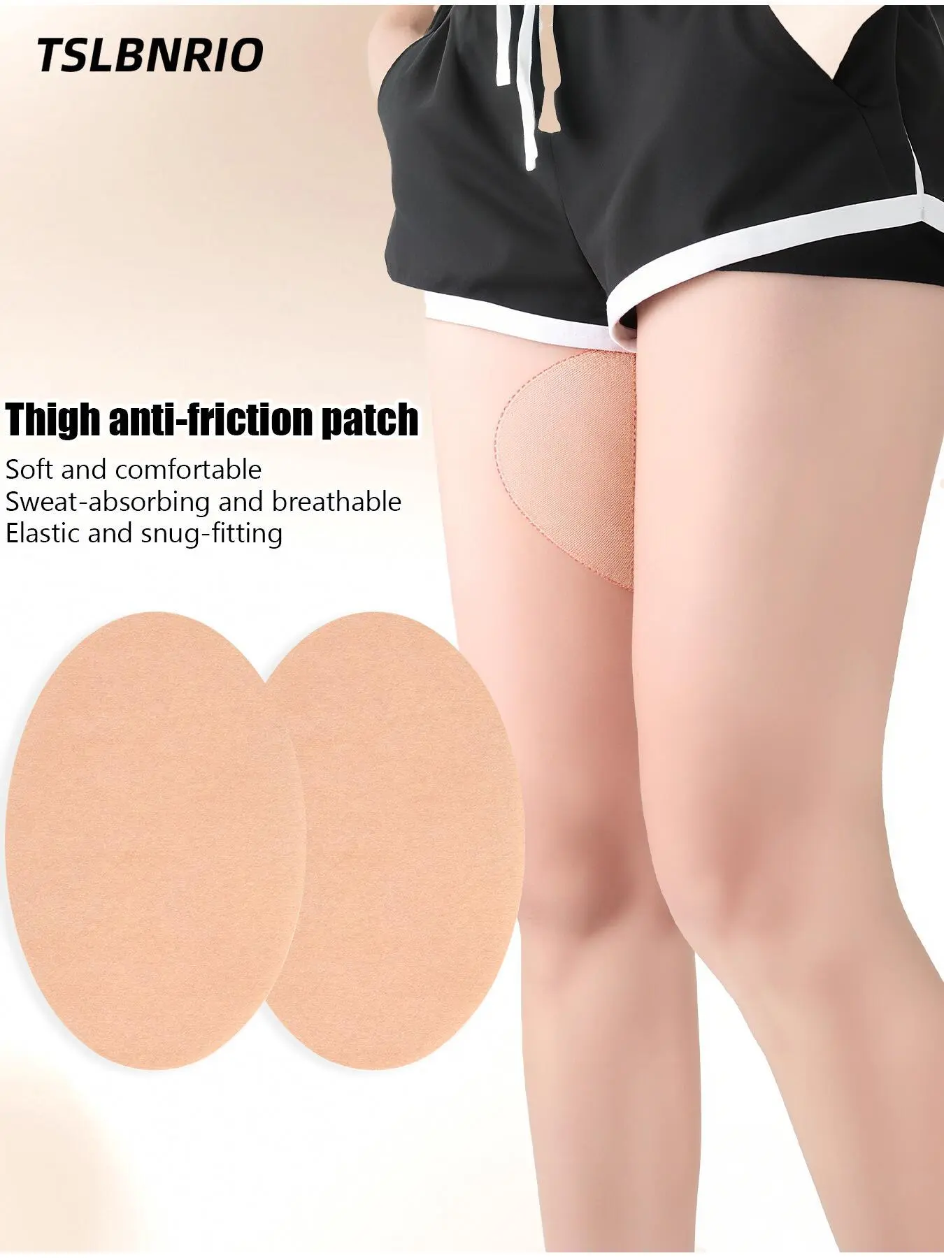 10Pcs Thigh Anti-Chafe Patches, Invisible Anti-Friction Thigh Stickers, Skin-Friendly Sweat Control Breathable Thigh Protection Tape for Plus Size Women, Summer Daily Wear Sports Running, No Trace Adhesive Body Tape for Thighs