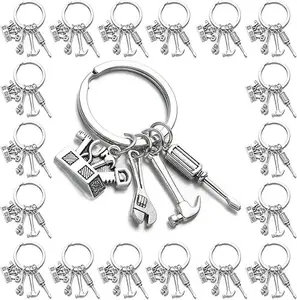 20PCS Toolbox Pendant Keychain Screwdriver Pendant Keychain Wrench Pendant Keychain Hammer Pendant Keychain for Dad, Father’s Day Birthday Gifts