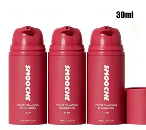 Smooche Color Changing Foundation - Skin Tone Adapting Liquid Foundation for Women, Self Adjusting Natural Finish, Blurs Imperfections & Fine Lines, SPF 15, All Skin Types, 1.01 Fl Oz
