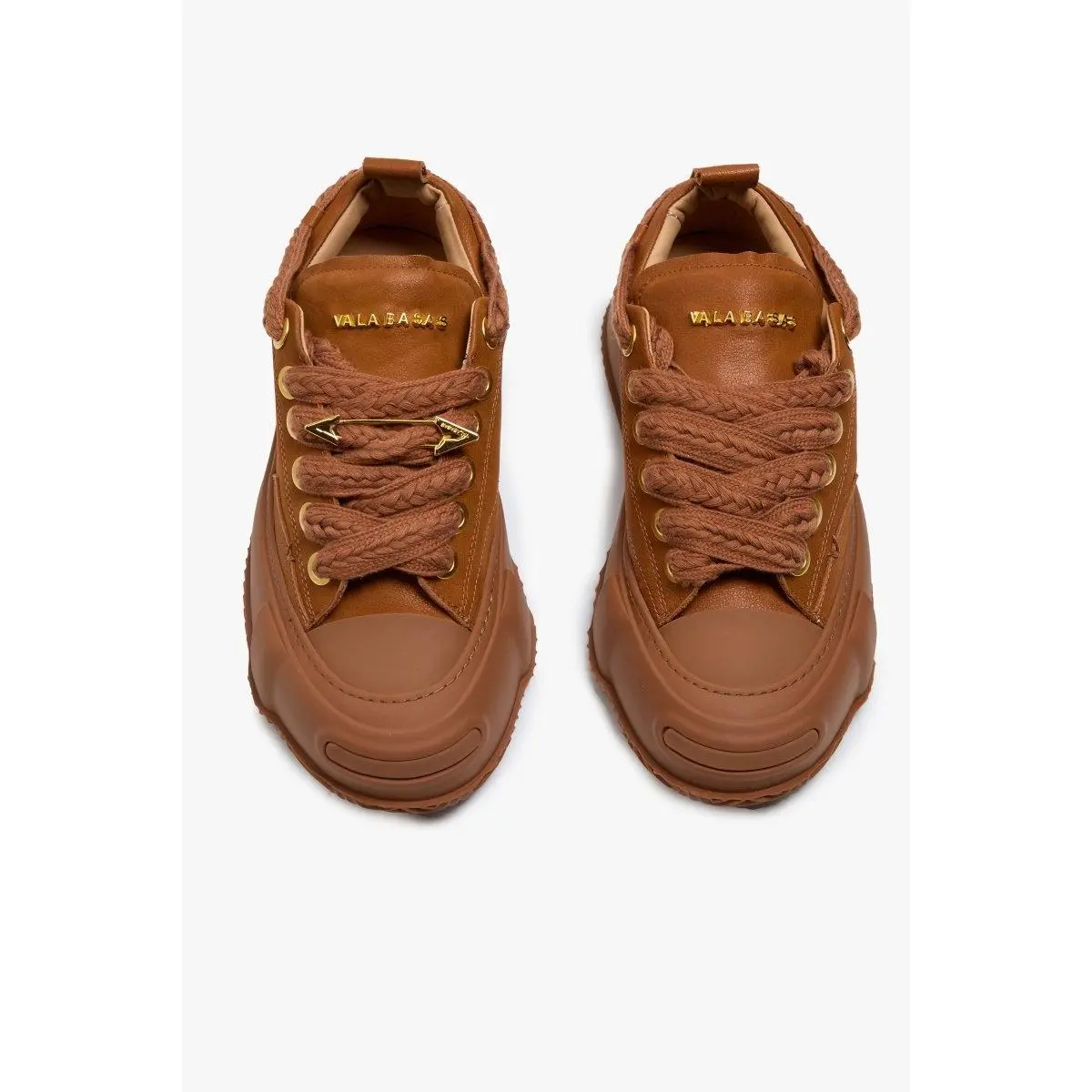 Men's Vision 100 Low-Top Sneaker in Camel Tumbled Calfskin Leather, Casual Lace-Up with Padded Collar & Rubber Sole, Trainer, Footwear, Walking Shoes, Aesthetic, Minimalist, All Seasons, Classic, Tumble Grain, Calf Skin, Closed Toe, Designed In The Nether
