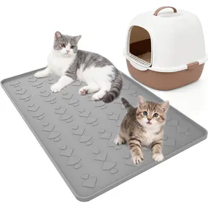 Litter Mat, Large 34" x 22"  Mat Litter Trapping Mat for Litter Box, Easy To Clean,Foldable Litter Pad