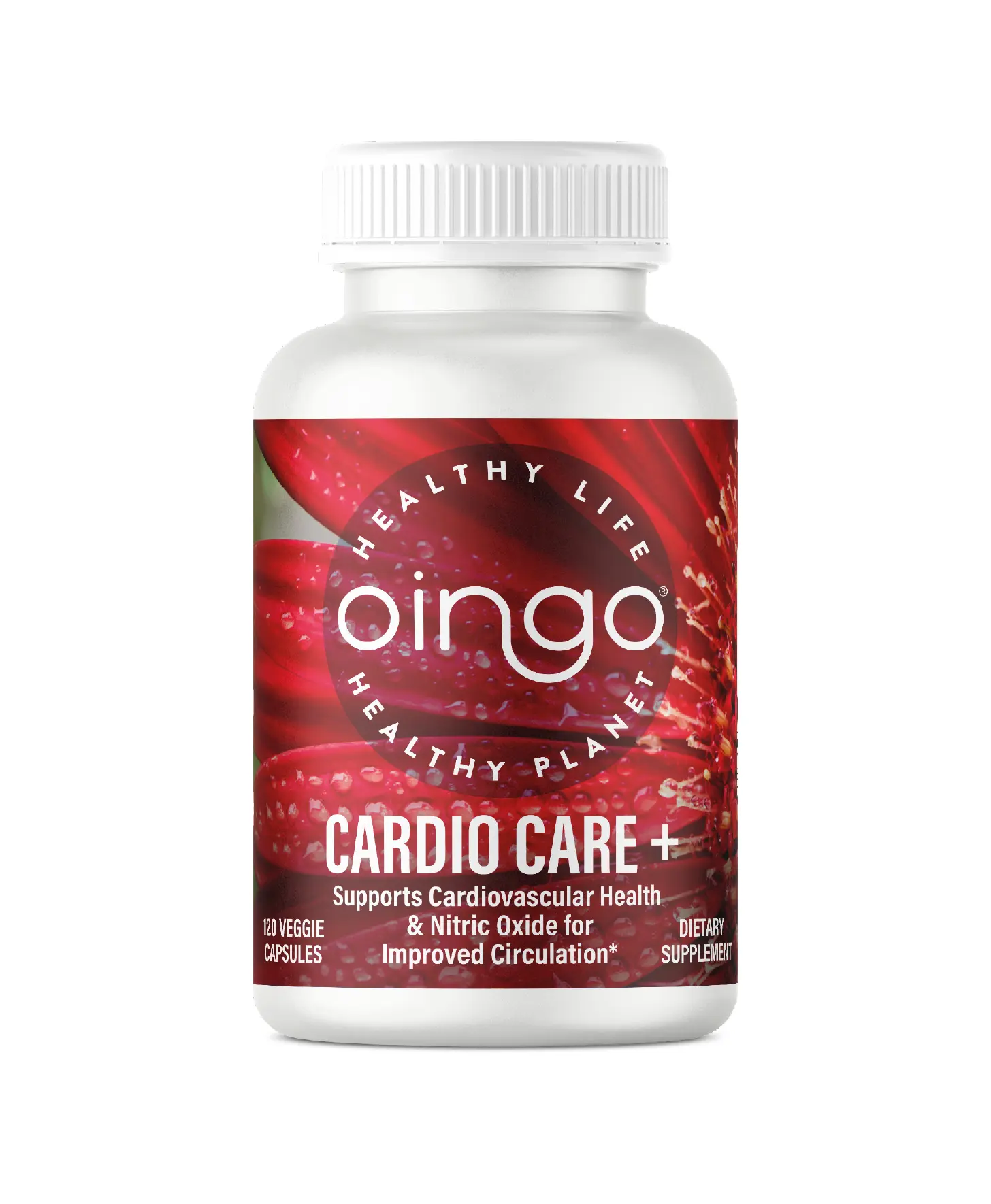 Cardio Care + Heart Health Formula — Nitric Oxide Booster with Beet Root Powder, Grape Seed Extract, Taurine, B Vitamins for Blood Flow & Blood Pressure Support, Gluten Free, 120 Veggie Capsules Healthcare Dietary