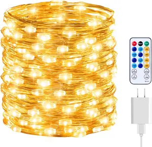 Fairy Lights with Remote, 8 Modes & Timer, 66 Feet 200 Led Christmas Light Twinkle Lights Plug in, Waterproof String Lights for Bedroom Decor Home Girl's Room Garden Party Christmas Decorations