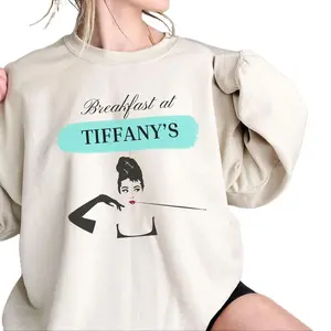 Breakfast at Tiffany's T & Co Sweatshirt , Classic Audrey Crew, Girls Brunching Weekend Sweater, Women's Shirt, Truman Capote Fan Gift