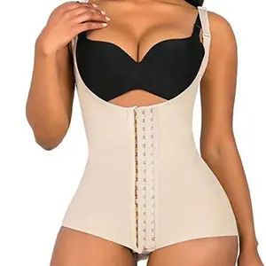 Popular 2026 high-compression butt-lifting shapewear bodysuit with tummy control and breast shaping. shaper body front waist trainer zipper solid wear faja Shorts Lifter Contrast Lace curve hourglass brazilian C-Section Recovery Girdle Postpartum sale up