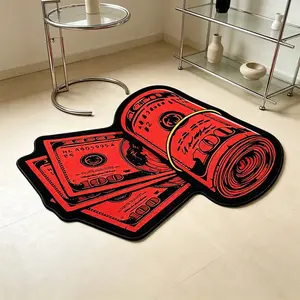 Funny Shape Carpet, Us Dollar Pattern Rug, American Hip Hop Style Home Decor, Soft Comfortable Bedroom Mat, Living Room Rug, Indoor Area Rug, Birthday Gift