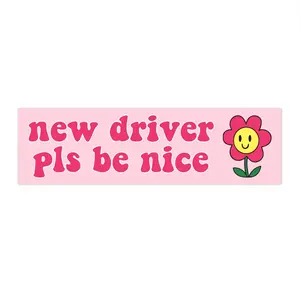 New Driver Please Be Nice Bumper Sticker