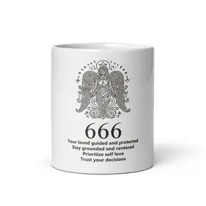Angel Collection/Angelic - Coffee Cup/Angel Number 666 Message & Graphics