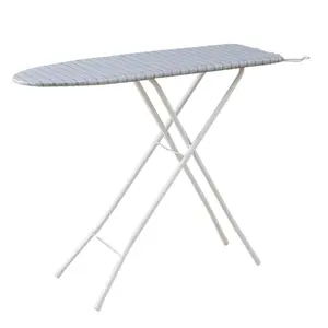 Ironing Board with Iron Rest Iron Board with Heat Resistant Cover Foldable Ironing Board Adjustable Height for Home Laundry Room Use