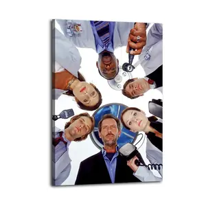 House M.D Artistic Wall Decor, Waterproof Canvas Poster, Cute And Vibrant Poster for Bathroom, Living Room, Bedroom, Dorm, A Perfect Gift Idea for New Year Home Decor