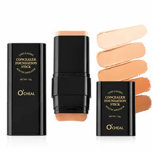 Waterproof Concealer Foundation Stick Sweat Proof High Coverage for Dark Circles Natural Look Finish Multi Shade Portable Travel Size