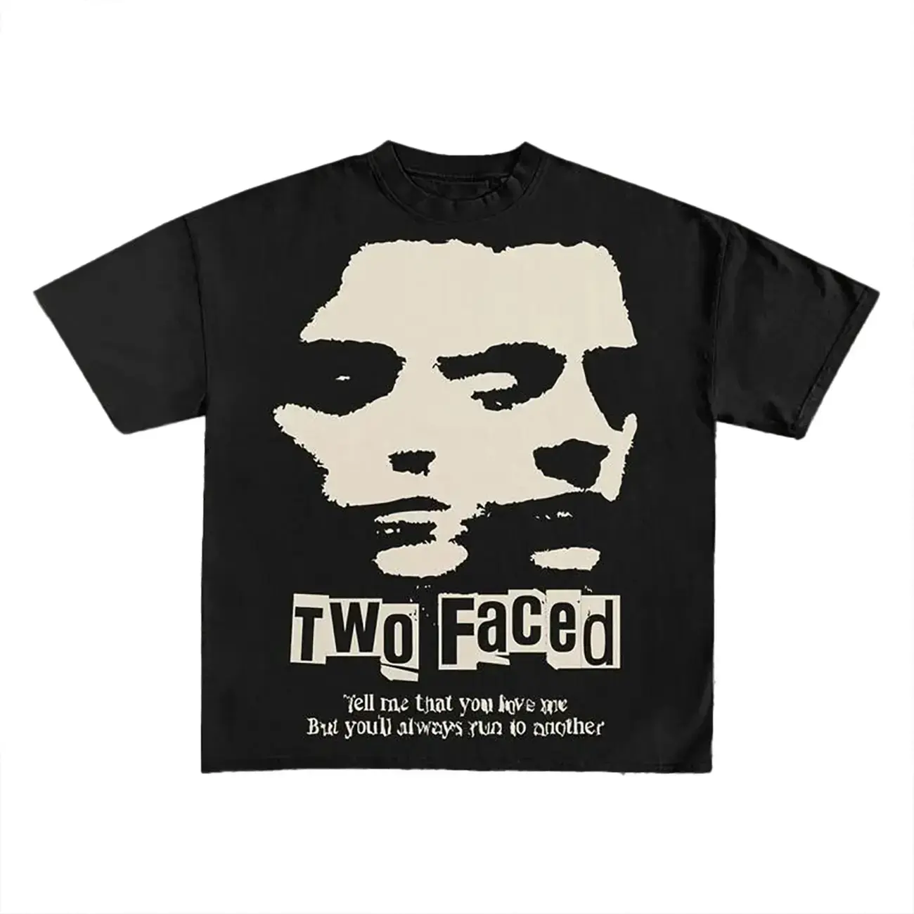 C&M Unisex,Two Faced Print Short Sleeve Graphic Unisex T-Shirt Women's Shirts,Womenswear,  Summer Shirts,Hoodie and Sweatshirt for autumn and winter
