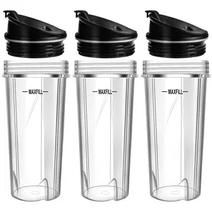 Blender 16oz Cups Replacement for  - 3 Pack  Blender Cups with , Compatible with  QB3001SS, BL770, BL780, BL660, BL740, BL810, Nutri  Series Blenders