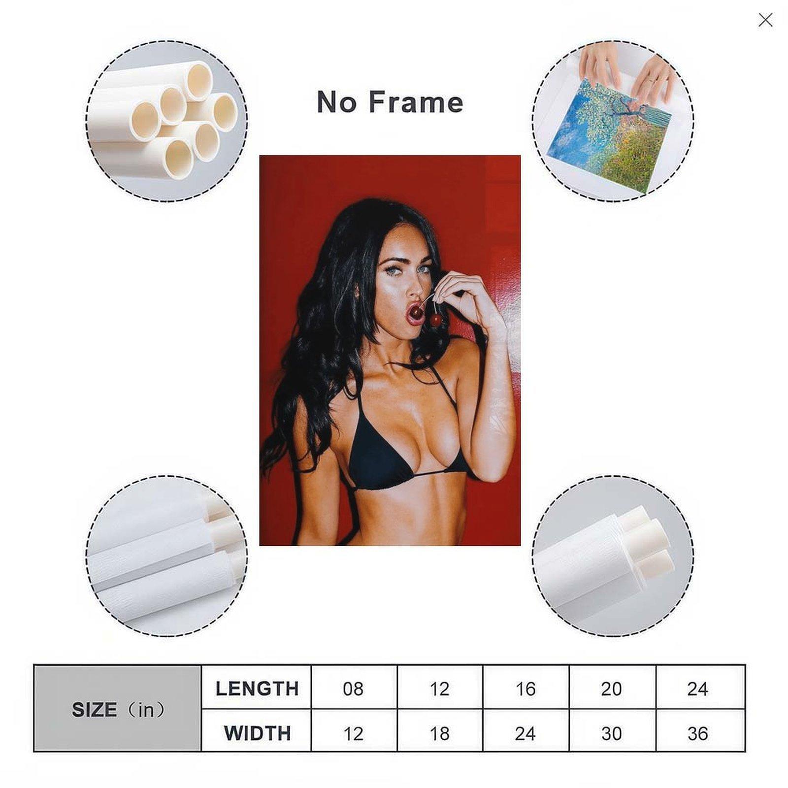 Sexy Megan Fox Poster, Iconic Celebrity Art Print, Bold Wall Decor For Fans, Gift For Him