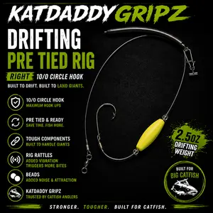 KatDaddyGripz Pre Tied Drifting Rig with 2.5oz weight