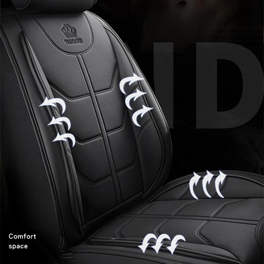 Waterproof Leather Car Seat Covers - Sleek & Stylish Protection for Moisture & Spills - Easy Install & Remove - Perfect for Car Owners