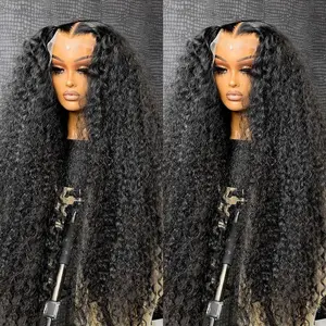 Bling Hair Bling Hair 30 32Inch Jerry Curly Wig Transparent 13x4 Lace Front Human Hair Wigs 180% Brazilian Kinky Curly 13x6 Frontal Wig Human Hair For Women