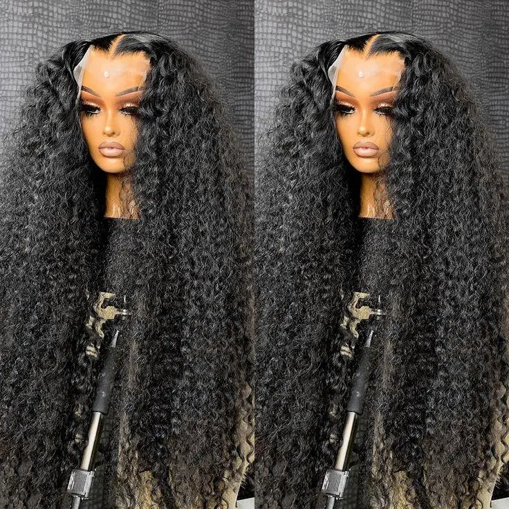 Bling Hair Bling Hair 30 32Inch Jerry Curly Wig Transparent 13x4 Lace Front Human Hair Wigs 180% Brazilian Kinky Curly 13x6 Frontal Wig Human Hair For Women