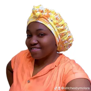 SellianaHodgy Bonnet Haircare Adjustable Smooth Heatless Frizz Cherry Red custom bonnets