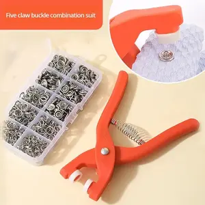 Snap Button Kit with Hand Pressure Pliers, Sewing Tools, Sewing Supplies Crafts, 50pcs Metal Snaps for Sewing, DIY Crafts, Clothes, Hats, Ideal for Home Projects