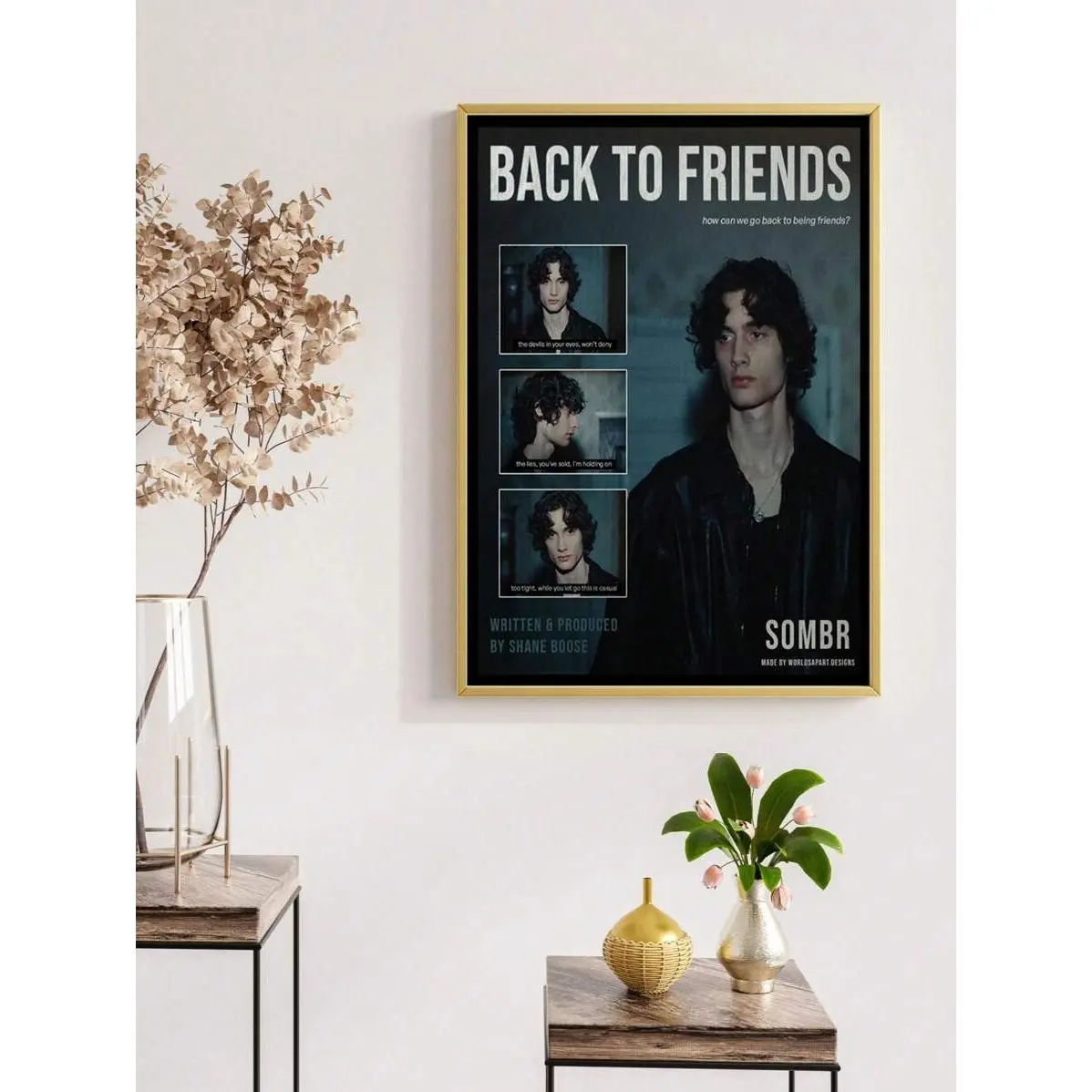 1pc Multicolor "Back to Friends" Indie Music Artistic Graphic Poster - Home & Bedroom Room Decor, Music Fans Fan Decor, Carnival & Pride Month Wall Art Gift, Easter