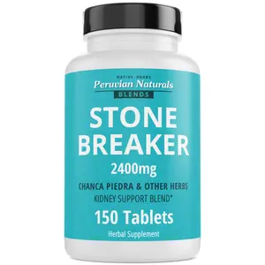 PERUVIAN NATURALS Chanca Piedra Stone Breaker Botanical Dietary Supplement - 150 Tablets, 2400mg Chancapiedra, Milk Thistle, Dandelion Root, Healthcare Support for Adults’ Kidney, Liver & Gallbladder