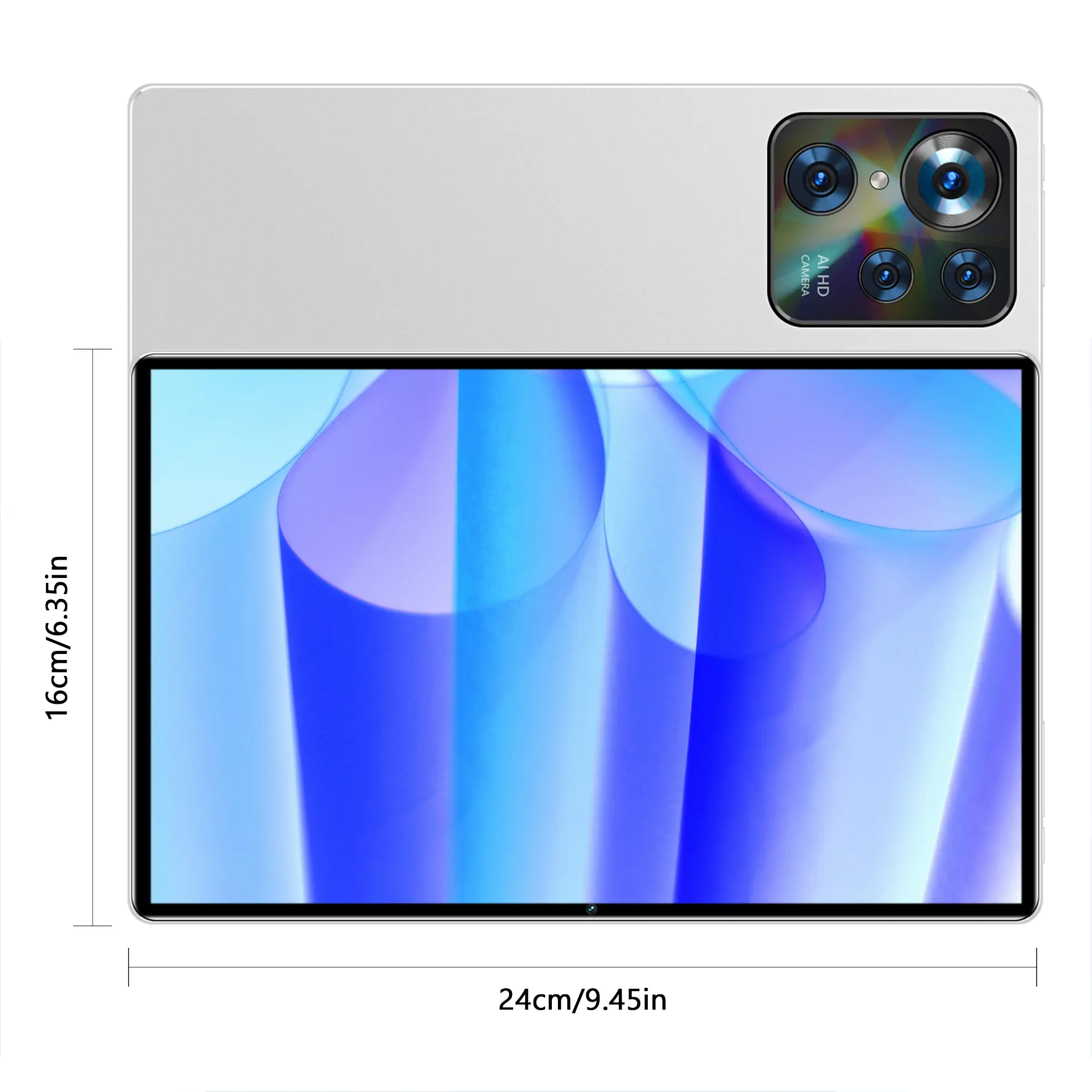10.1 In LCD Pad (US Plug), Android 14 Tablet, 6GB RAM, 128GB Storage, 6000mAh High-Capacity Battery, Wi-Fi Support, 5MP & 13MP Cameras, 1280*800 Resolution IPS Touchscreen