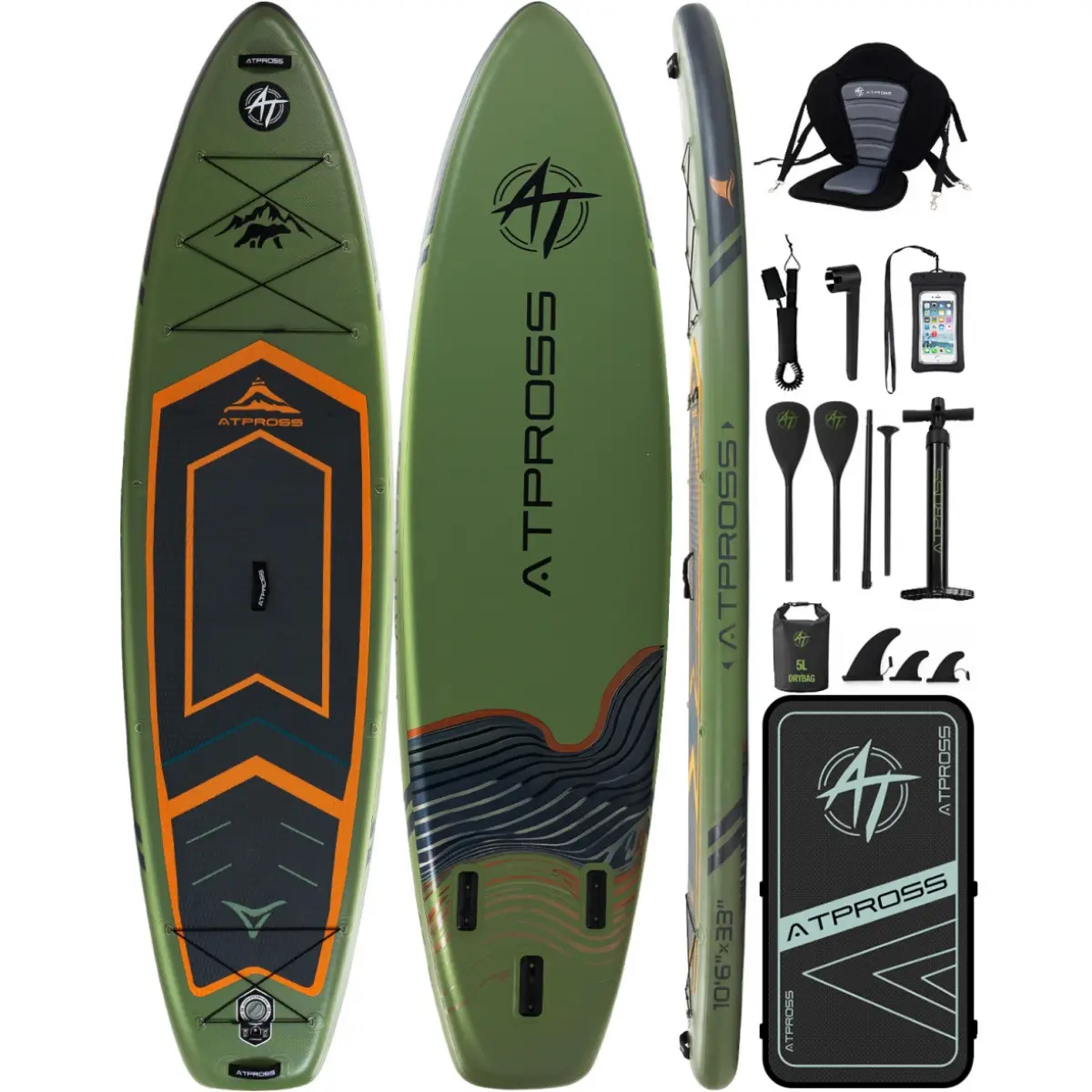 [DealsForYouDays] Inflatable Paddle Board, 10'6''x33'' Extra Wide SUP with 400lbs Capacity, Kayak Seat, Anti-Slip EVA Deck & Premium Accessories Kit for Yoga, Fishing