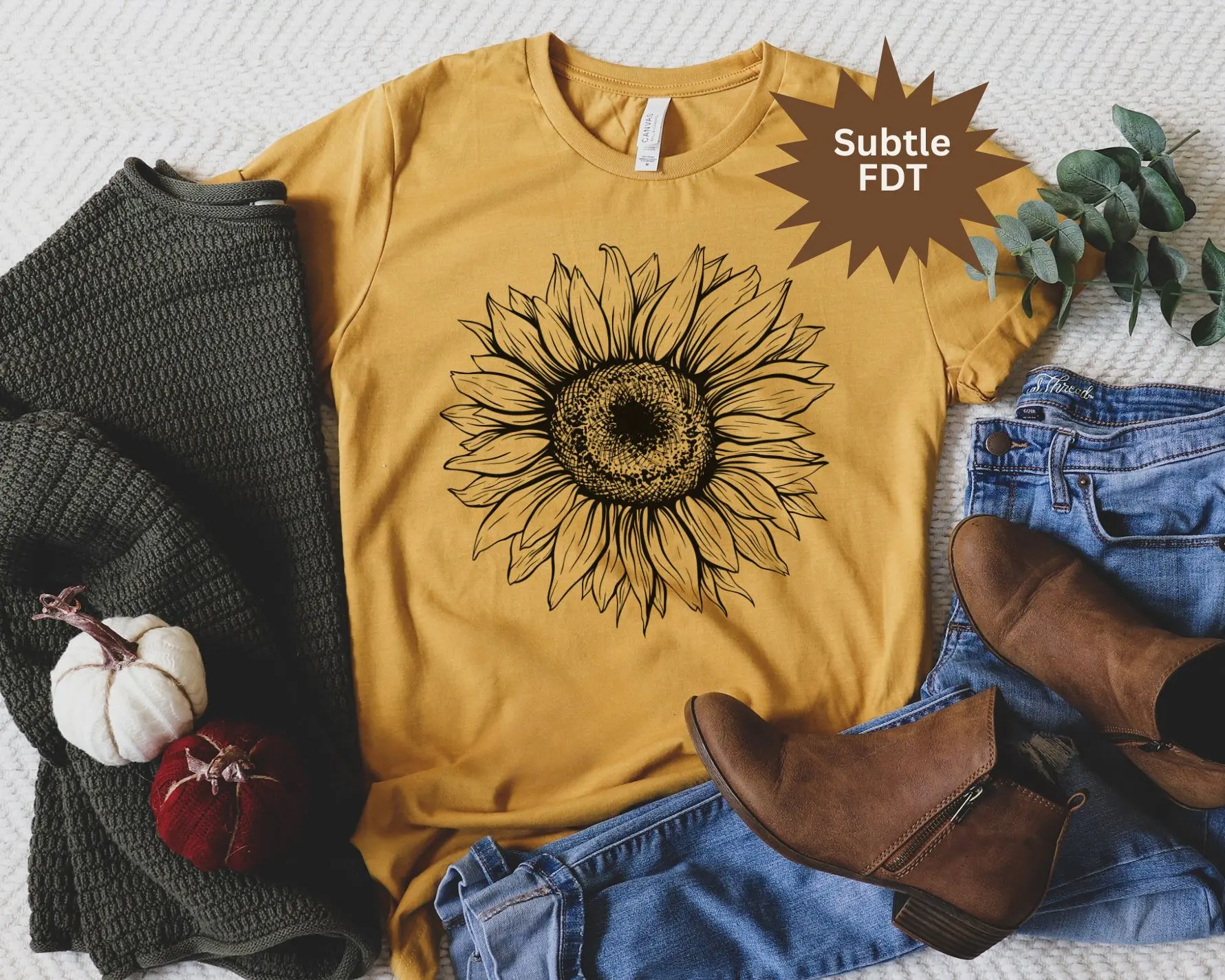 Fall Subtle Political Shirt|Sunflower Shirt|Fuck Donald Trump|FDT|Subtle Anti Trump|Government Worker Protest Shirt|Resist Shirt