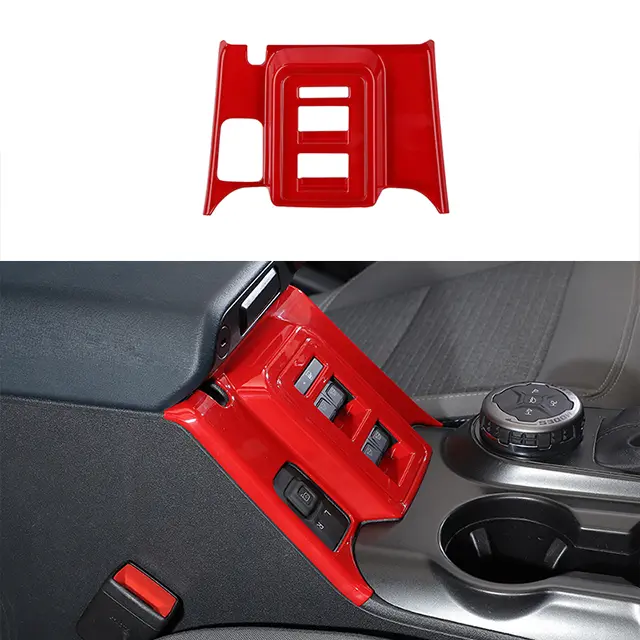 Car Interior Trim Cover - Auto Accessories for 2021+ Ford Bronco, Center Console & Window Switch Button Panel Trim