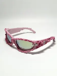 Halloween Decorative Shark Tooth Glasses Frame, Retro Bohemian Style, Party Decoration Supplies, High-Quality Metal Accessories, All-Season Fashion Eyewear