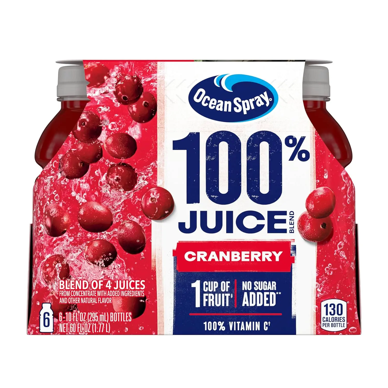 Juice, Cranberry Juice, 10 Ounce Bottle (Pack of 6) Juice, Cranberry Juice, 10 Ounce Bottle (Pack of 6)
