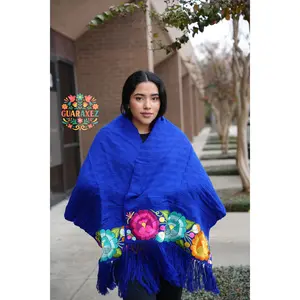 Rebozo Telar Flores Embroidery